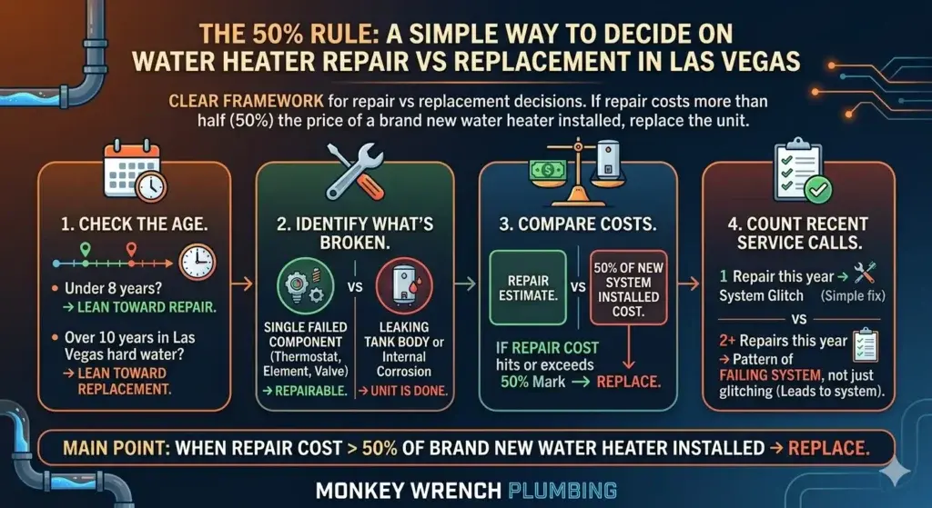 A Simple Way to Decide on Water Heater Repair vs Replacement in Las Vegas