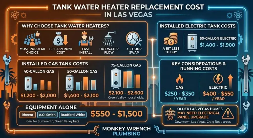 Tank Water Heater Replacement Cost in Las Vegas